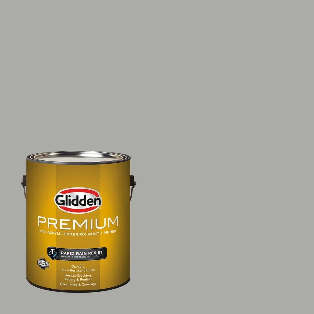 Glidden Premium 1 gal. PPG0997-4 Precipitation Satin Exterior Latex Paint