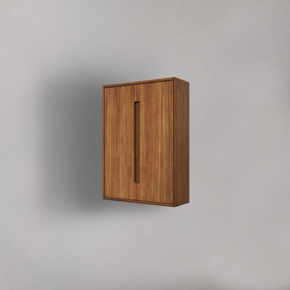 Water Creation Sequoia 24 in. W x 8 in. D x 33 in. H Bathroom Storage Wall Cabinet in Mangowood (3)