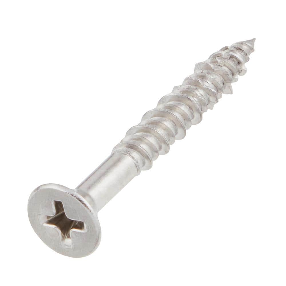 DECKMATE Marine Grade Stainless Steel #10 X 1-1/2 in. Flat Head Phillips Screw (20 Pieces) (3)