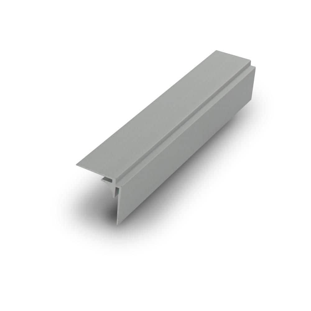 Outwater 4-Pack 0.852 in. D x 0.852 in. W x 36 in. L Finished Clear Anodized Satin Aluminum Corner Moulding Fits 1/16 in. Board (1)