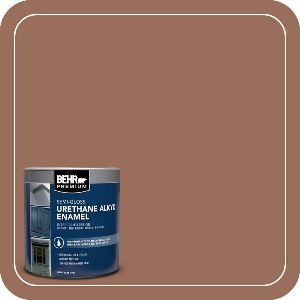 BEHR PREMIUM 1 qt. #S200-6 Timeless Copper Semi-Gloss Enamel Urethane Alkyd Interior/Exterior Paint (1)