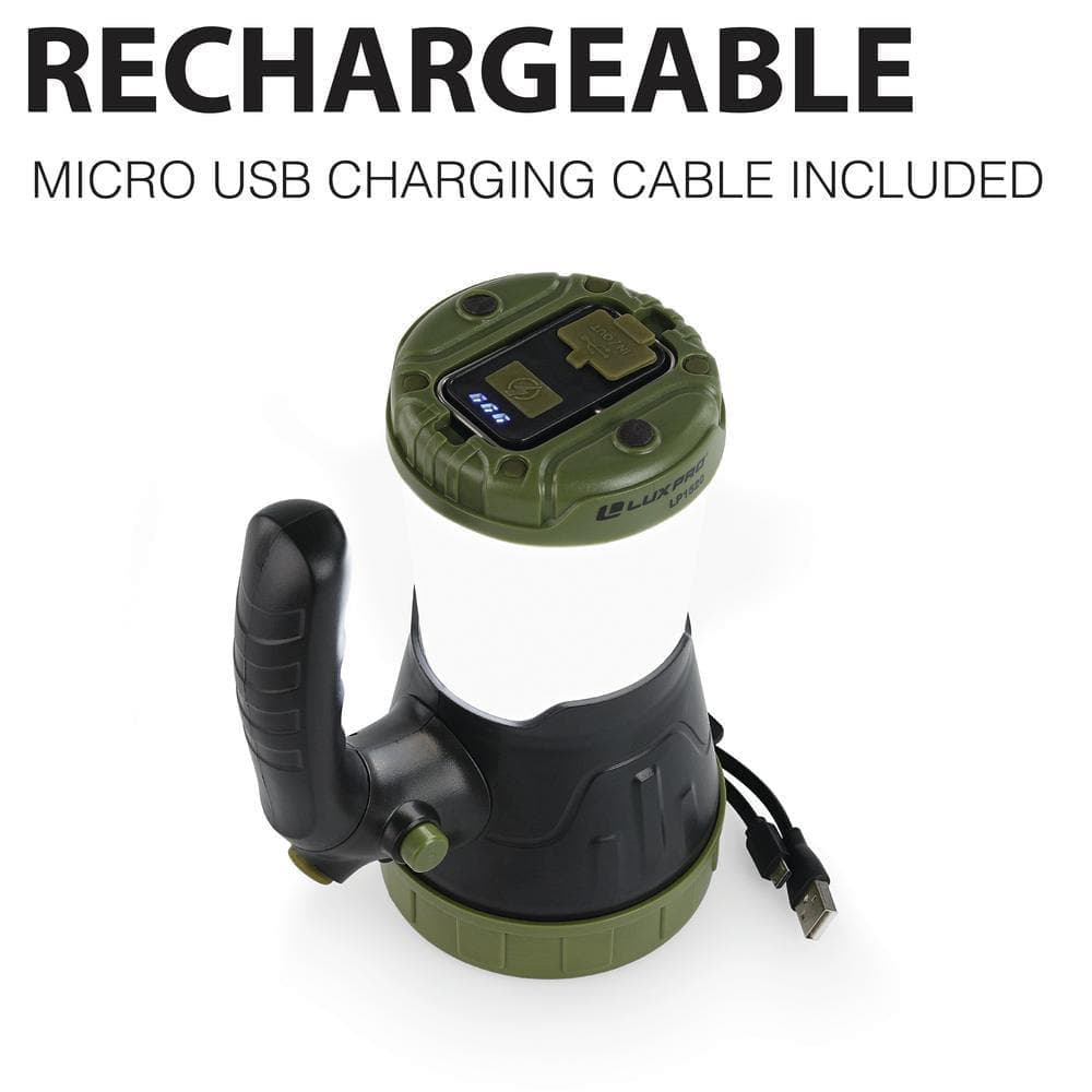 LUXPRO Multi-Mode Rechargeable LED Spotlight Lantern with Powerbank (2)