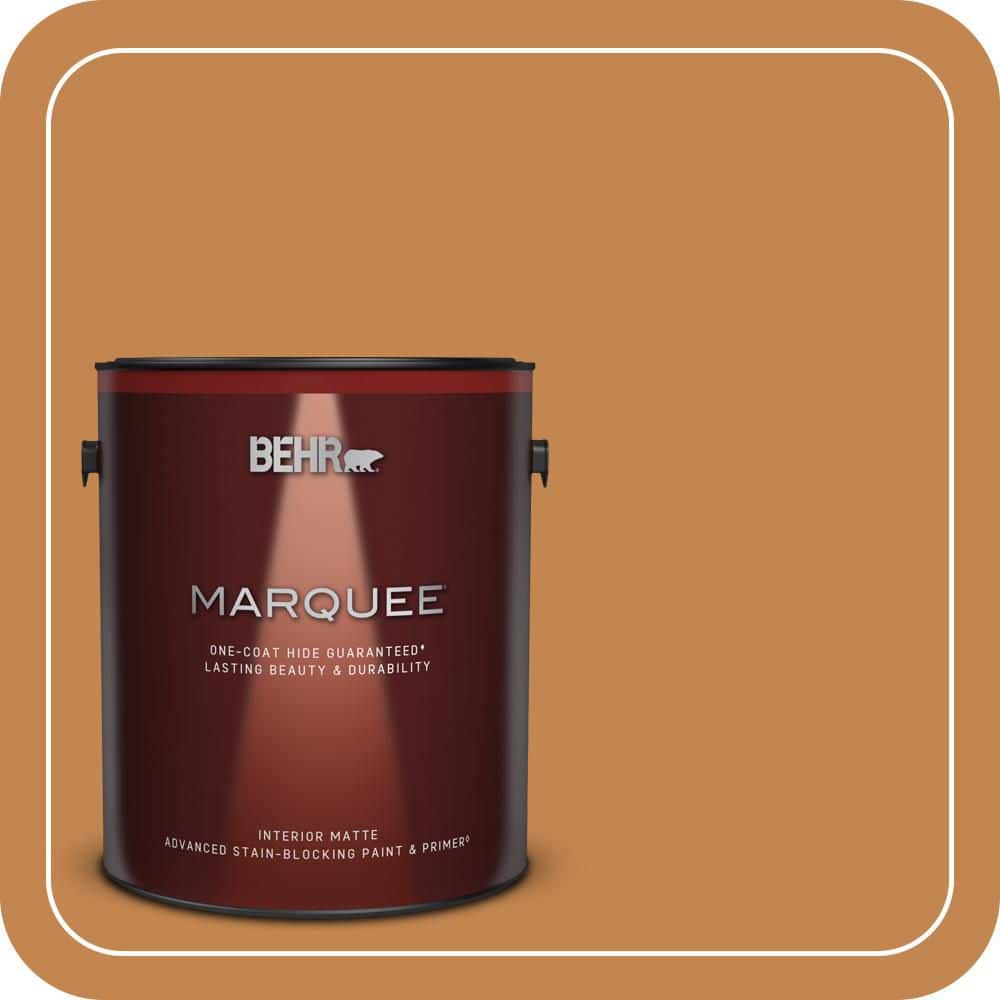 BEHR MARQUEE 1 gal. #PPU4-03 Butter Rum Matte Interior Paint & Primer