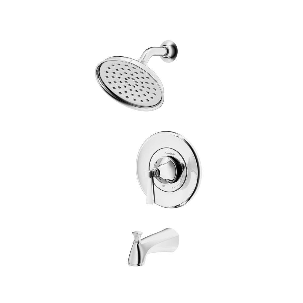 American Standard Rumson 8 in. Widespread Bathroom Faucet and Single-Handle 3-Spray Tub and Shower Faucet Set in Polished Chrome (2)