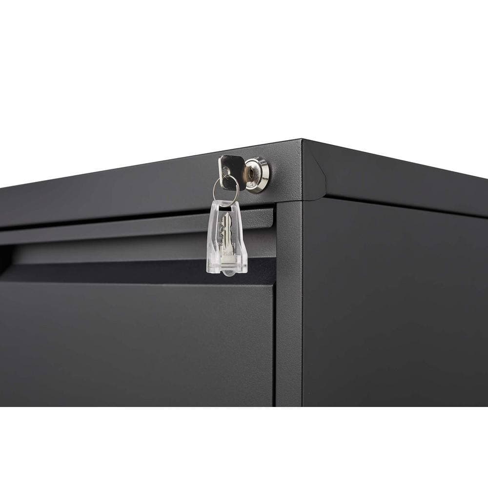 Unbranded 14.65 in. W 17.71 in. D 52.36 in. H Metal Linen Cabinet with 3 Drawer and Lock for Home Office School Garage (3)