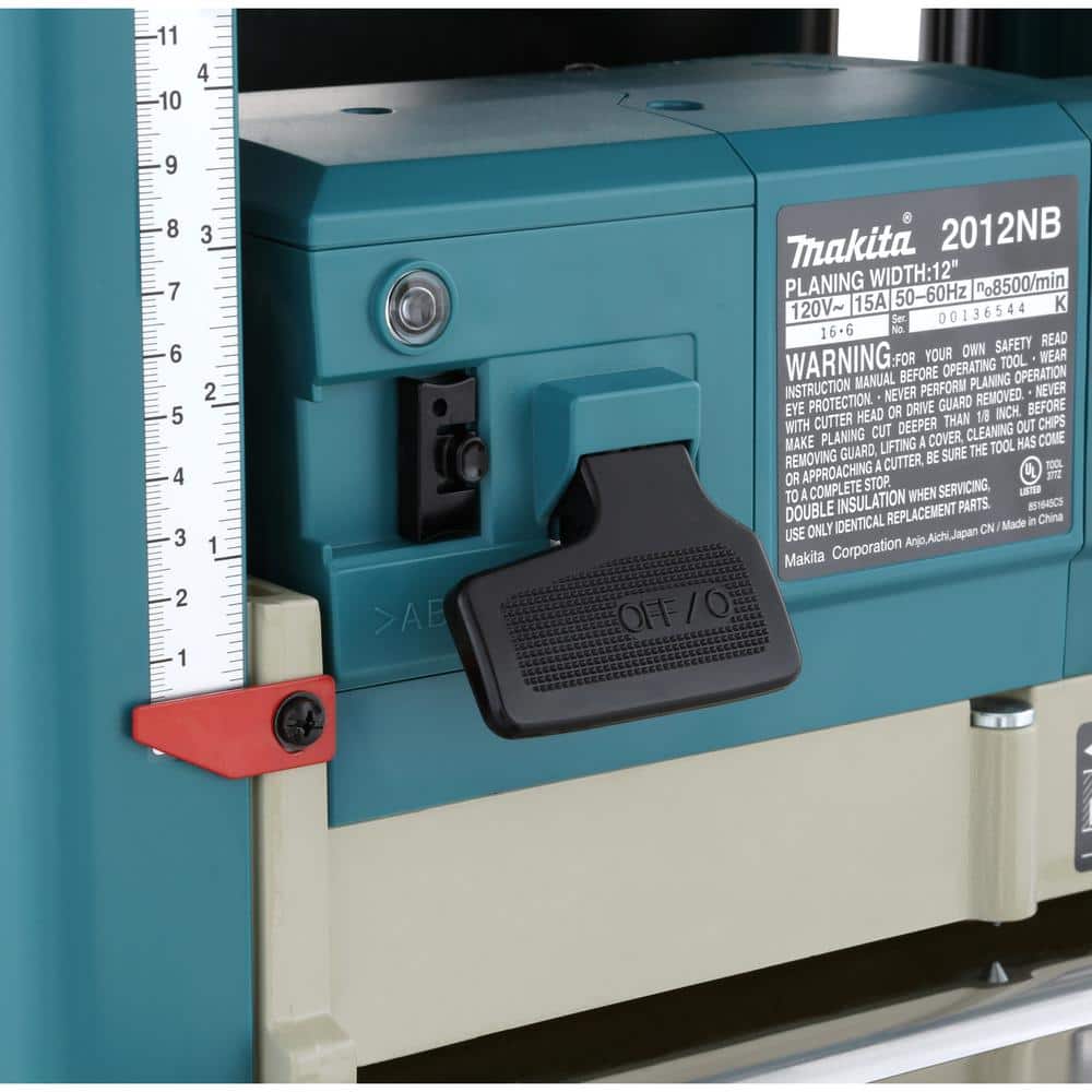 Makita 15 Amp 12 in. Corded Compact Portable Planer with Interna-Lok Automated Head Clamp, and Blade Set (3)