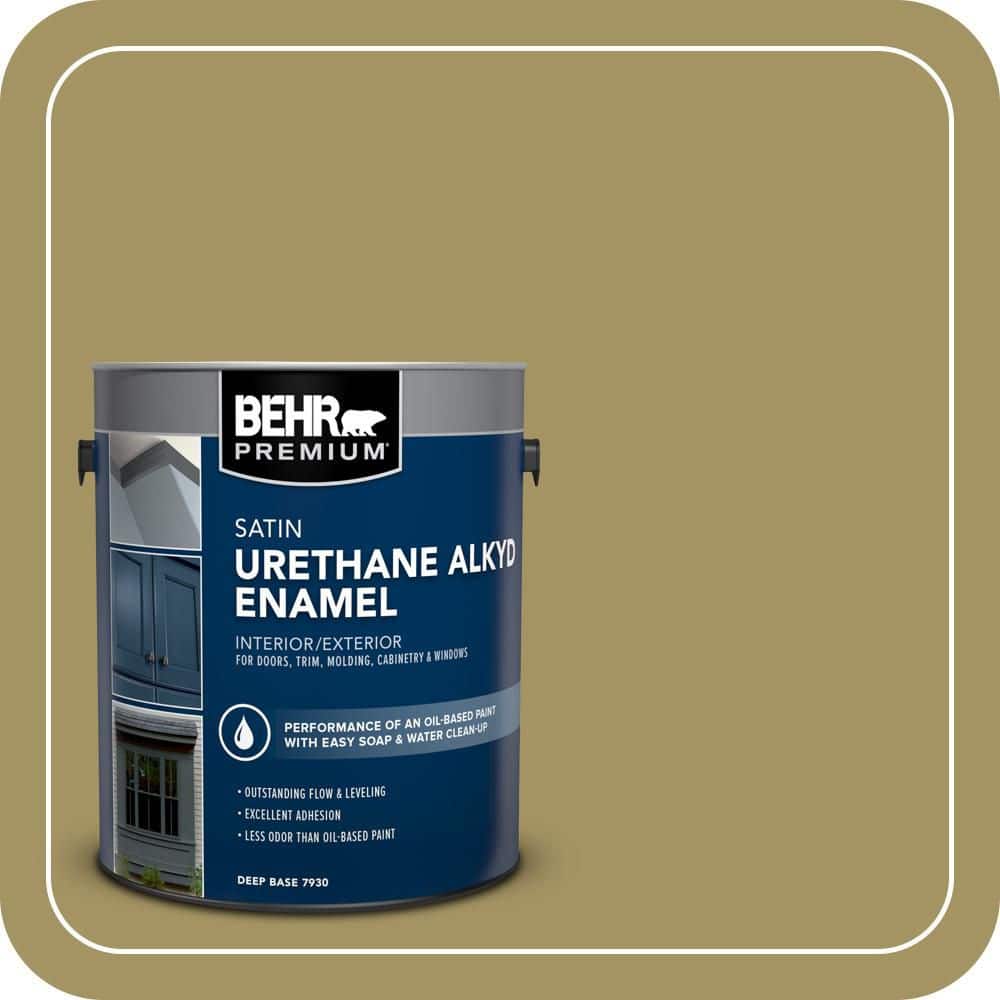 BEHR PREMIUM 1 gal. #M330-6 Keemun Urethane Alkyd Satin Enamel Interior/Exterior Paint