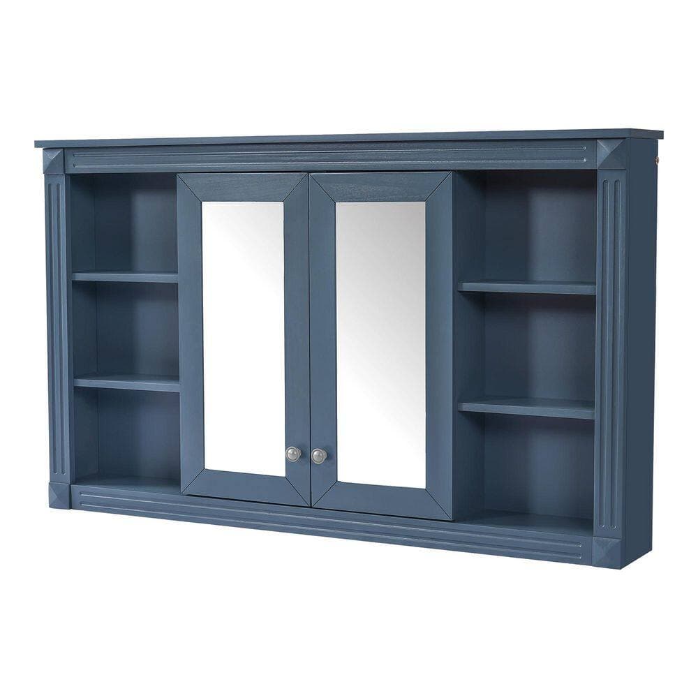 Timussi 47.64 in. W x 28.74 in. H Rectangular MDF Medicine Cabinet with Mirror (2)
