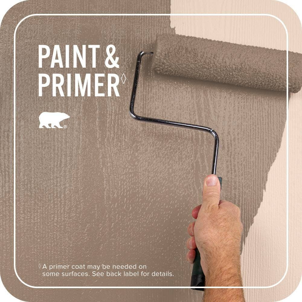 BEHR PREMIUM PLUS 1 qt. #QE-22 Terrazzo Brown Flat Exterior Paint & Primer (3)