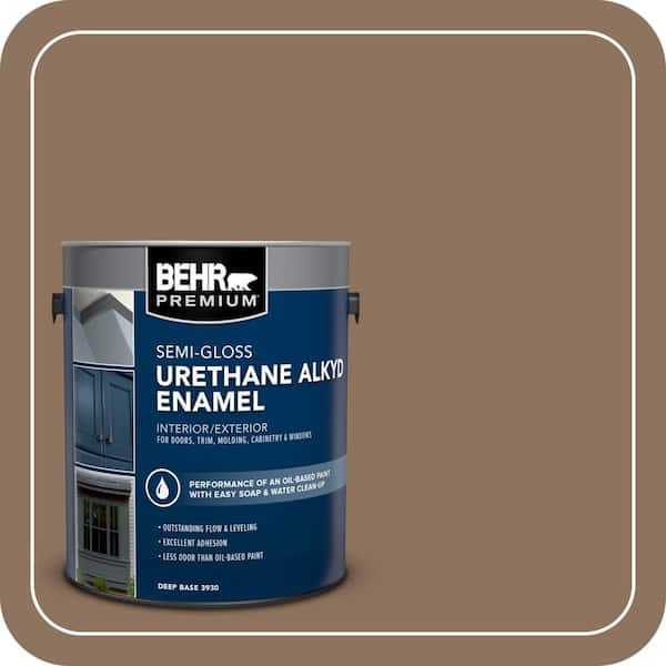BEHR PREMIUM 1 gal. #N260-6 Outdoor Cafe Urethane Alkyd Semi-Gloss Enamel Interior/Exterior Paint (2)