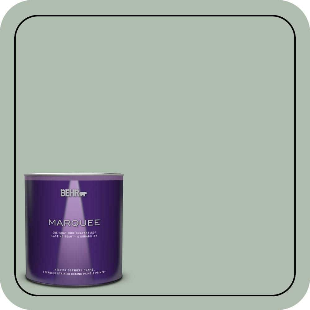 BEHR MARQUEE 1 qt. #450E-3 Southern Breeze Eggshell Enamel Interior Paint & Primer