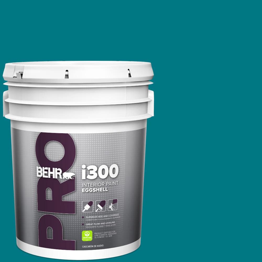 BEHR PRO 5 gal. #P470-7 The Real Teal Eggshell Interior Paint