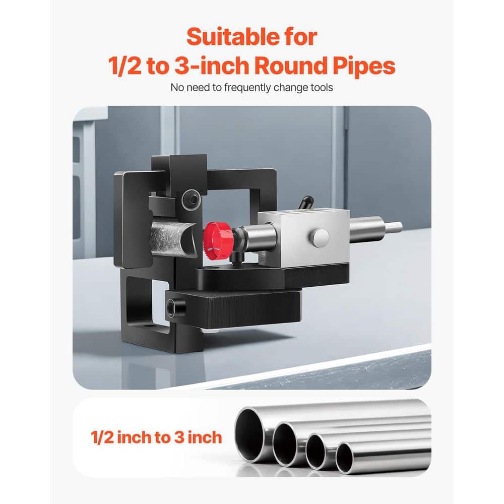 SKYSHALO Pipe and Tube Cutter, 1/2 to 3-in. Tubing Cutter with 0 to 50° Adjustable Angle,Tube Notching Tool,PVC and Tubing Cutter (2)