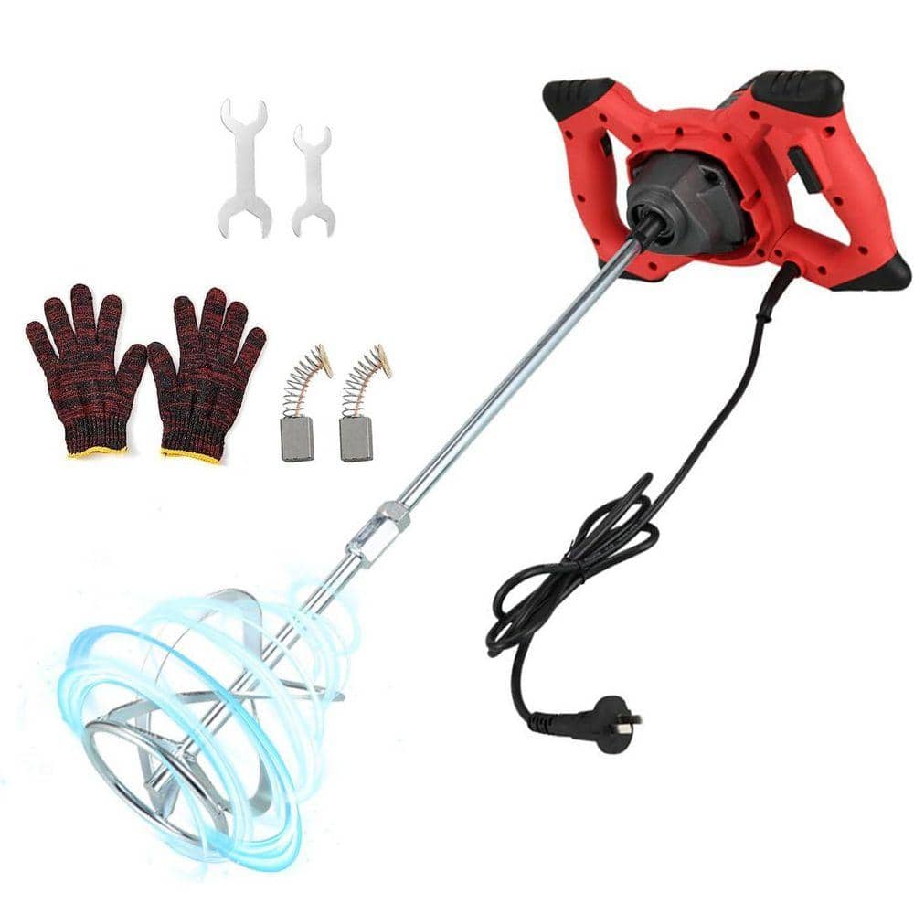 KIWDZFU 2300-Watts Handheld Electric Cement Concrete Mud Mixer 6-Speed Adjustable 110-Volt Portable Stirring Tool