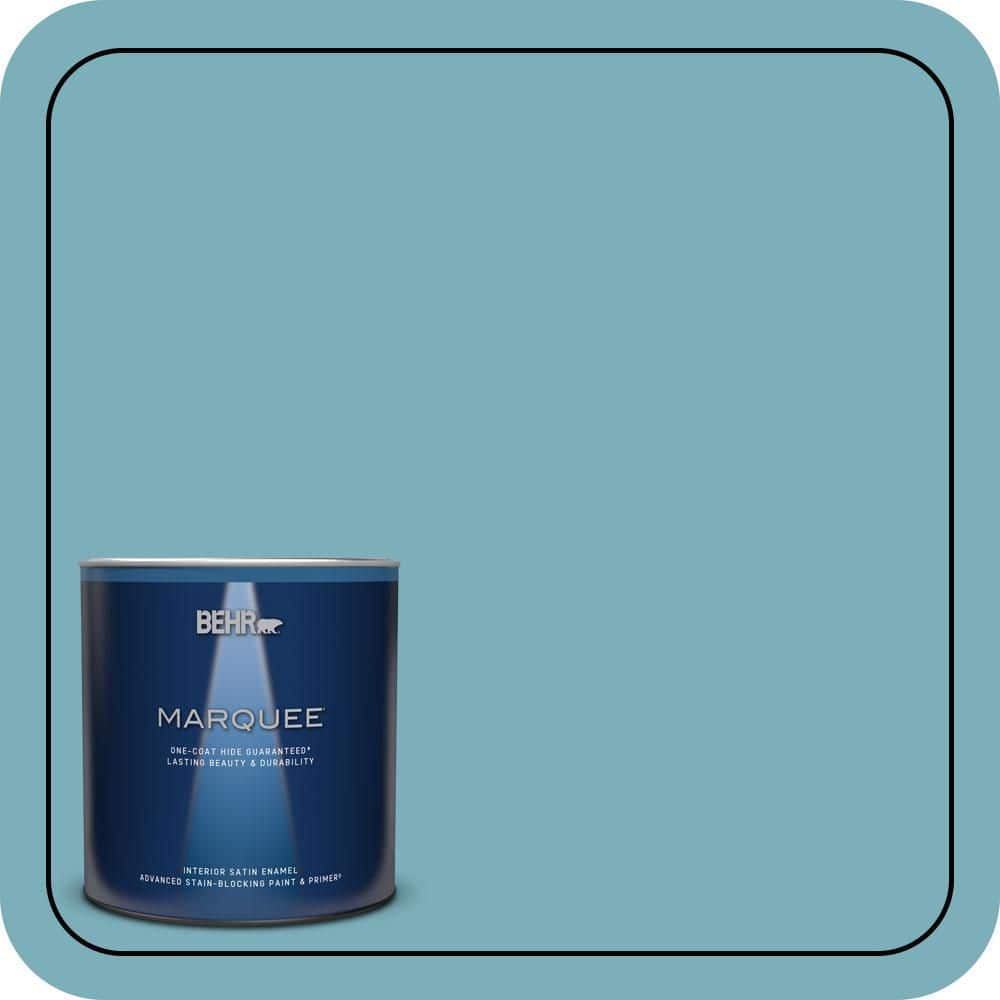 BEHR MARQUEE 1 qt. #520F-4 November Skies Satin Enamel Interior Paint & Primer (1)