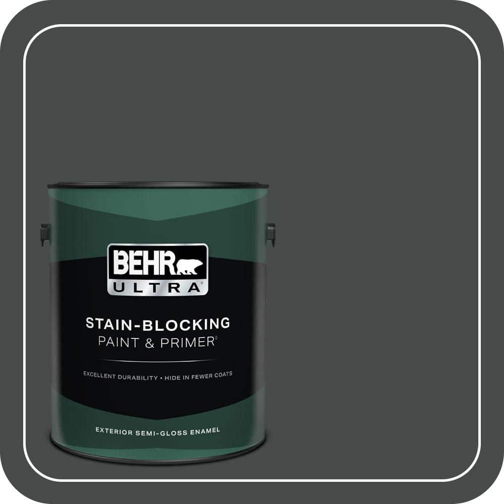 BEHR ULTRA 1 gal. #N450-7 Astronomical Semi-Gloss Enamel Exterior Paint & Primer
