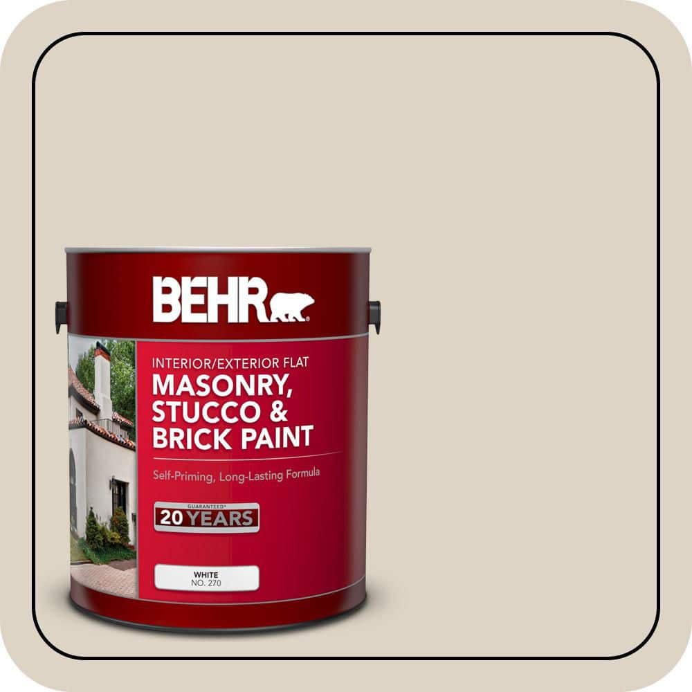 BEHR 1 gal. #730C-2 Sandstone Cove Flat Interior/Exterior Masonry, Stucco and Brick Paint (1)