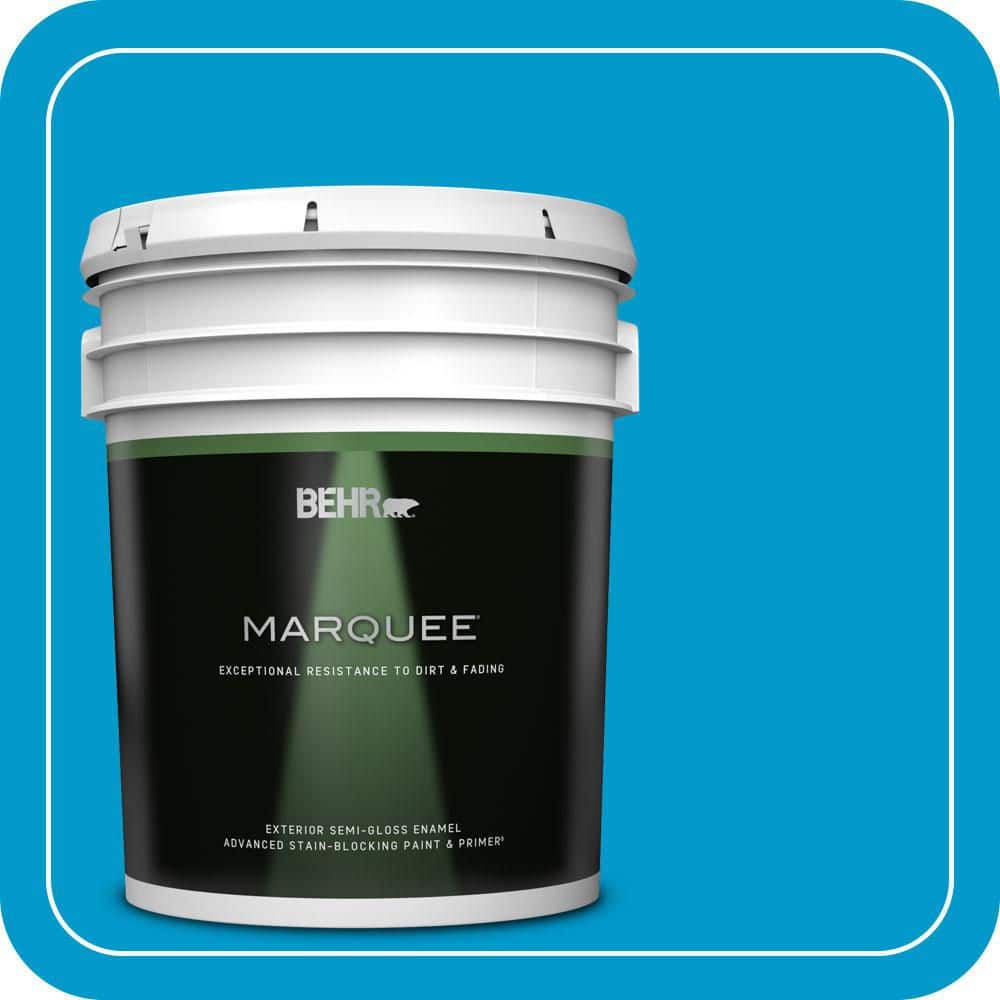 BEHR MARQUEE 5 gal. #550B-6 Isle of Capri Semi-Gloss Enamel Exterior Paint & Primer