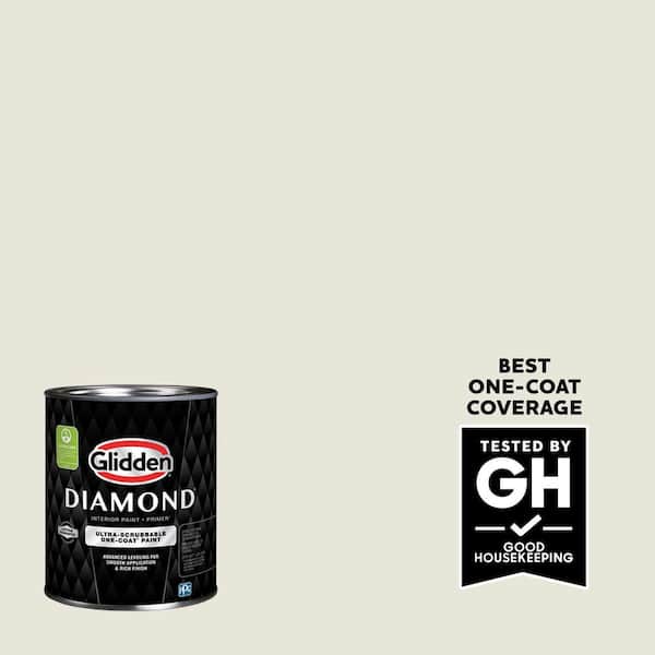 Glidden Diamond 1 qt. PPG1111-1 Prairie Winds Flat/Matte Interior Paint with Primer (2)
