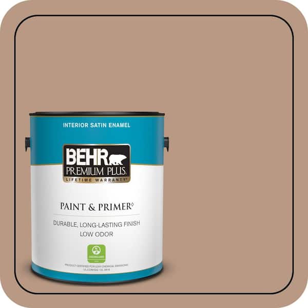 BEHR PREMIUM PLUS #250F-4 Stone Brown Enamel Low Odor & Primer (2)
