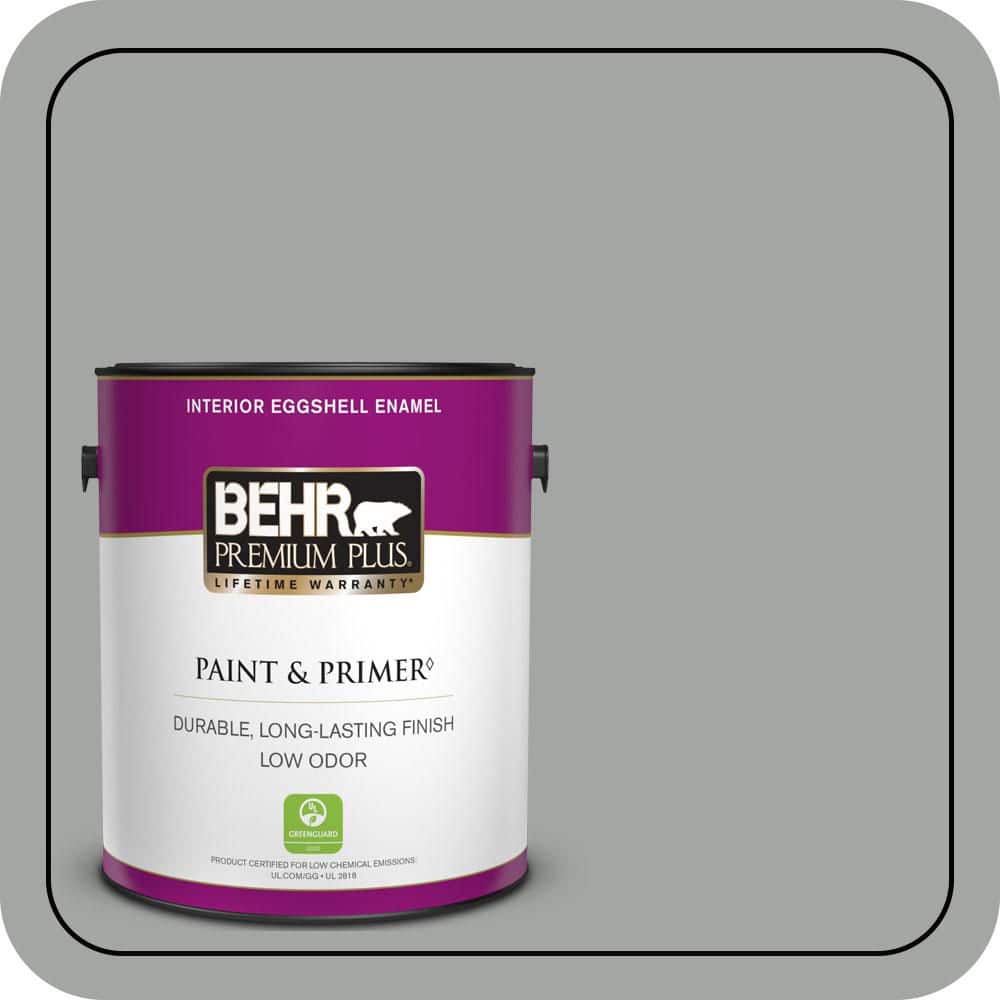 BEHR PREMIUM PLUS 1 gal. #PPU25-04 Sharkskin Suit Eggshell Enamel Low Odor Interior Paint & Primer