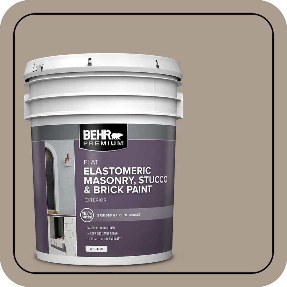 BEHR PREMIUM 5 gal. #N210-4 Espresso Martini Elastomeric Masonry, Stucco and Brick Exterior Paint (1)