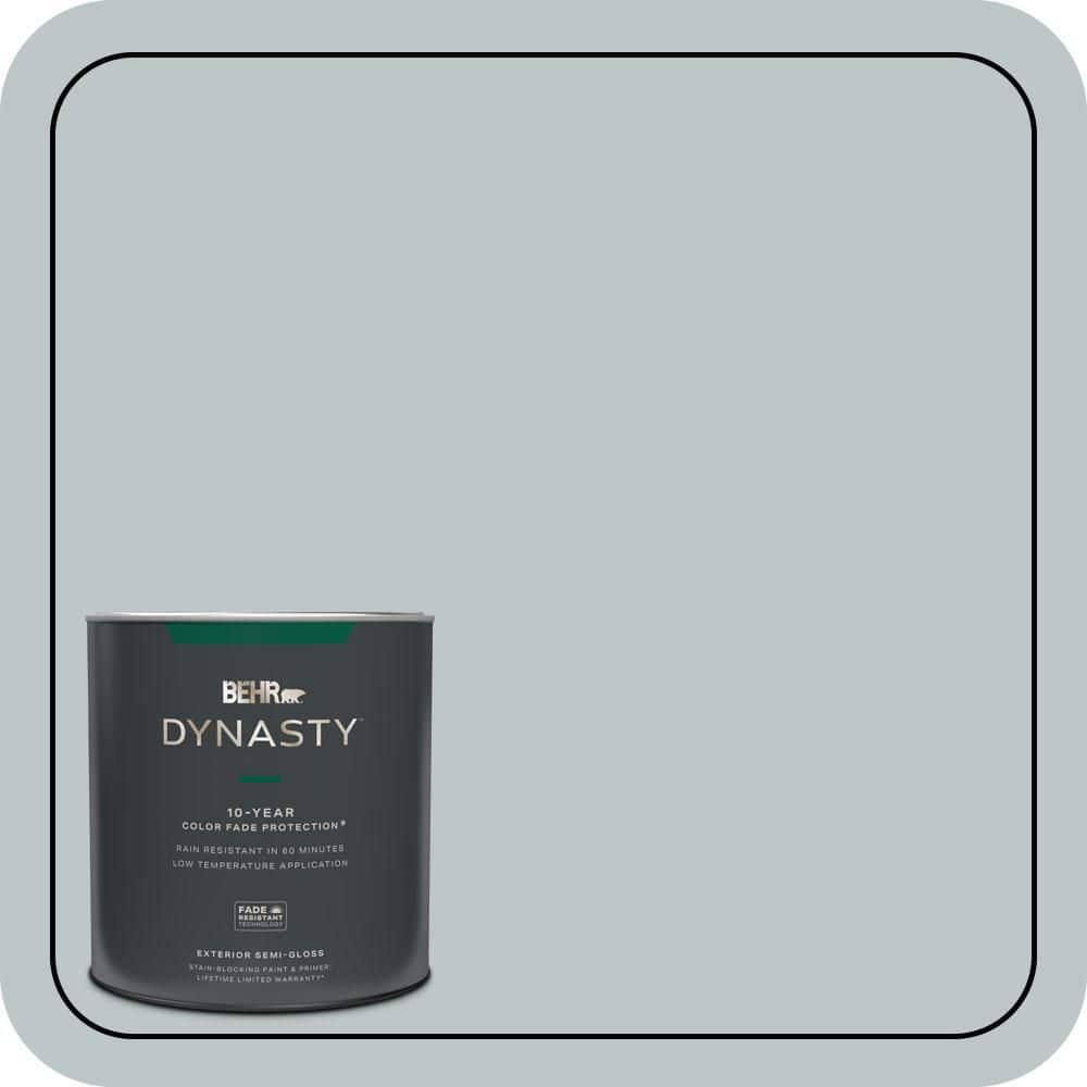 BEHR DYNASTY 1 qt. #PPU12-10 Misty Morn Semi-Gloss Exterior Stain-Blocking Paint & Primer