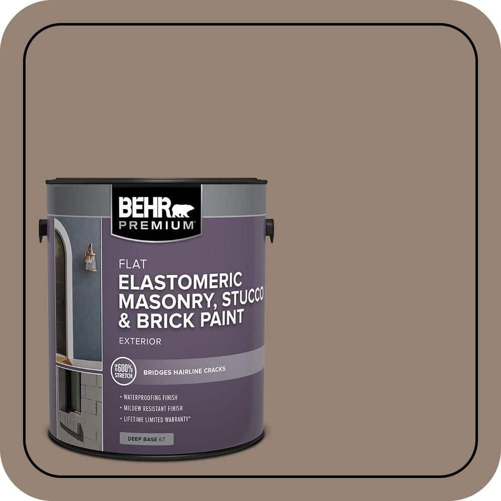 BEHR PREMIUM 1 gal. #N230-5 Dry Brown Elastomeric Masonry, Stucco and Brick Exterior Paint