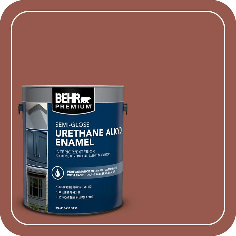 BEHR PREMIUM 1 gal. #BIC-47 Caliente Urethane Alkyd Semi-Gloss Enamel Interior/Exterior Paint