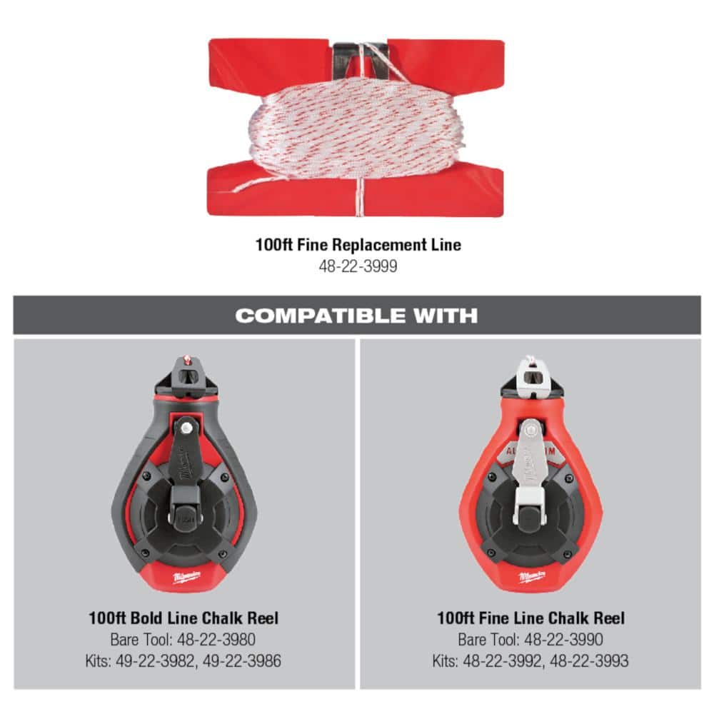 Milwaukee 100 ft. Precision Chalk Reel Replacement Line (2)