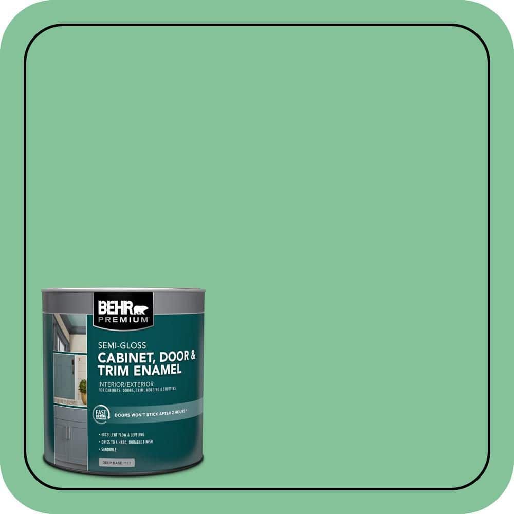 BEHR PREMIUM 1 qt. #P410-4 Willow Hedge Semi-Gloss Enamel Interior/Exterior Cabinet, Door & Trim Paint