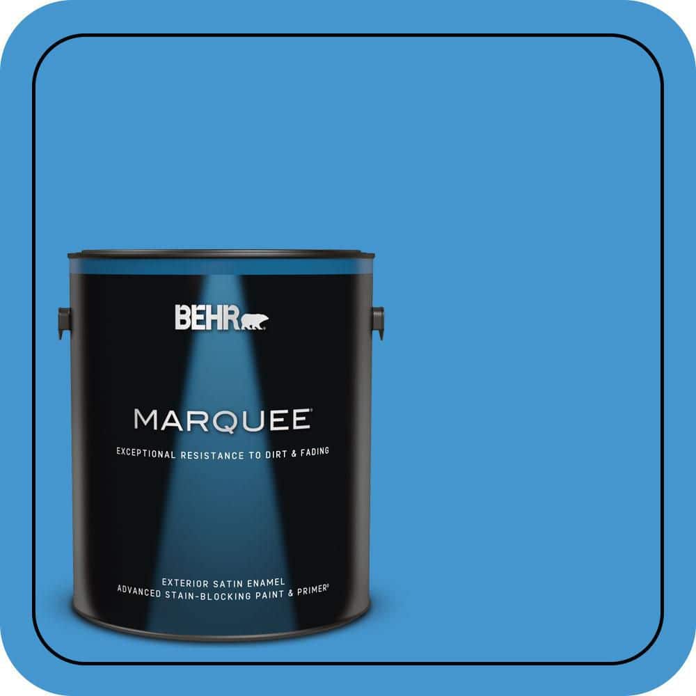 BEHR MARQUEE 1 gal. #P510-5 Perfect Sky Satin Enamel Exterior Paint & Primer