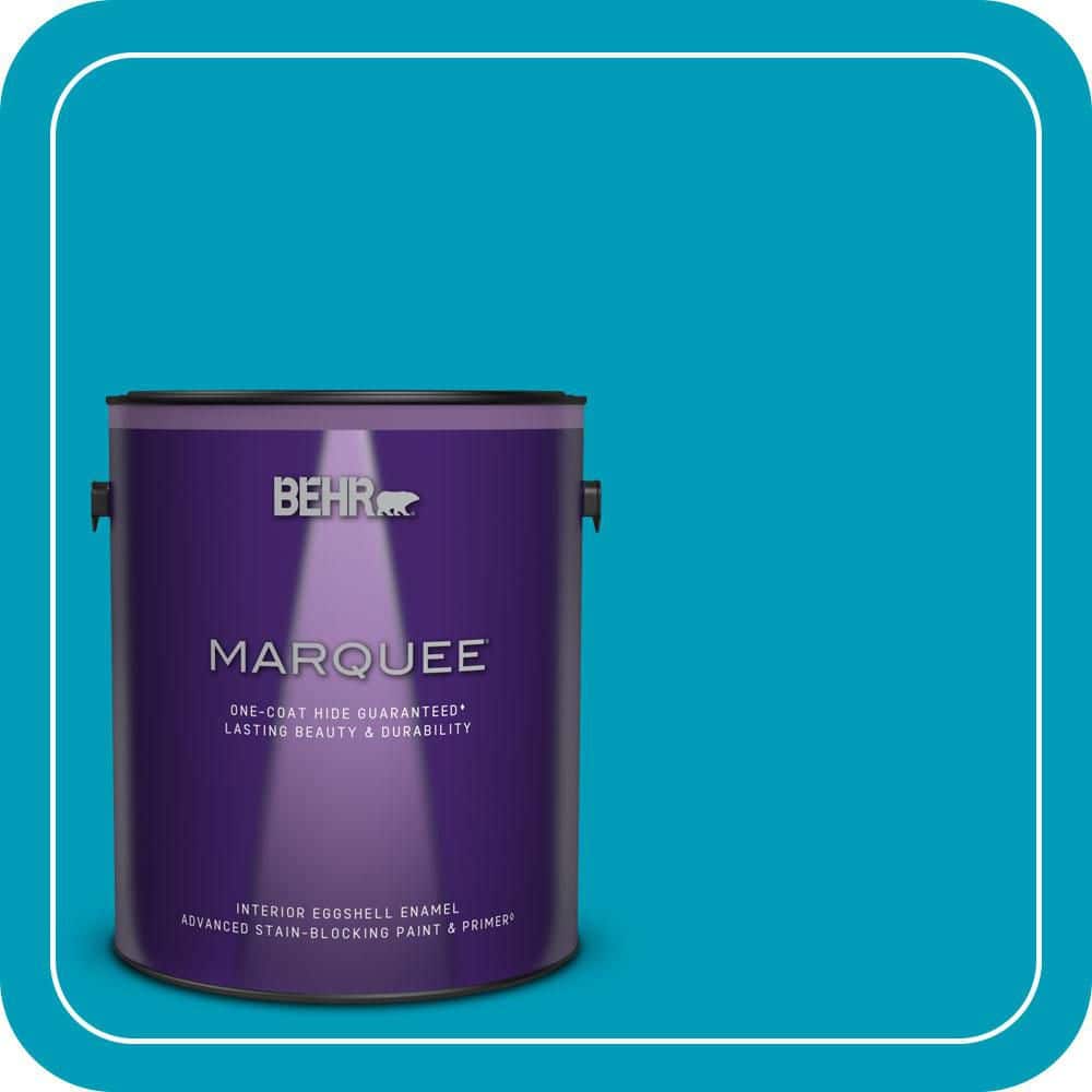 BEHR MARQUEE 1 gal. #520B-6 Brilliant Sea Eggshell Enamel Interior Paint & Primer