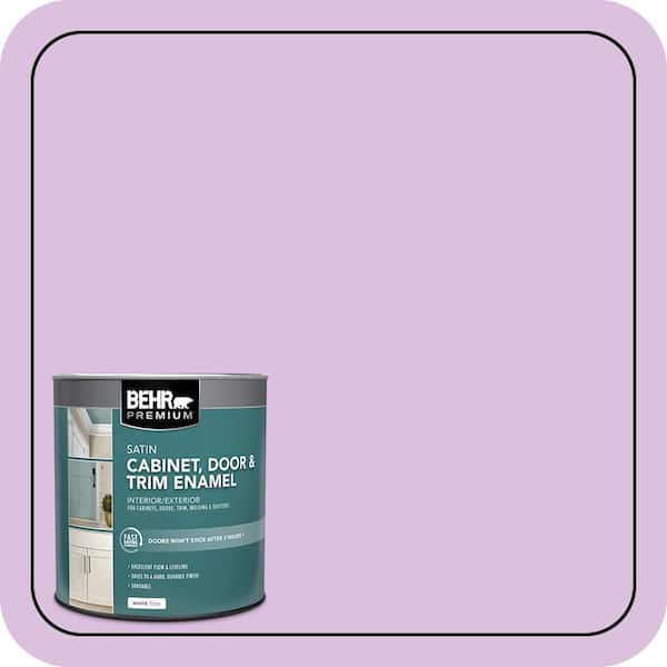 BEHR PREMIUM 1 qt. #P100-3 Epiphany Satin Enamel Interior/Exterior Cabinet, Door & Trim Paint (2)