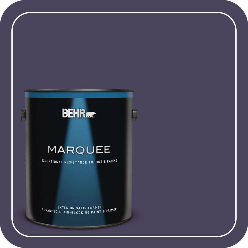 BEHR MARQUEE 1 gal. #S-H-640 Purple Blanket Satin Enamel Exterior Paint & Primer