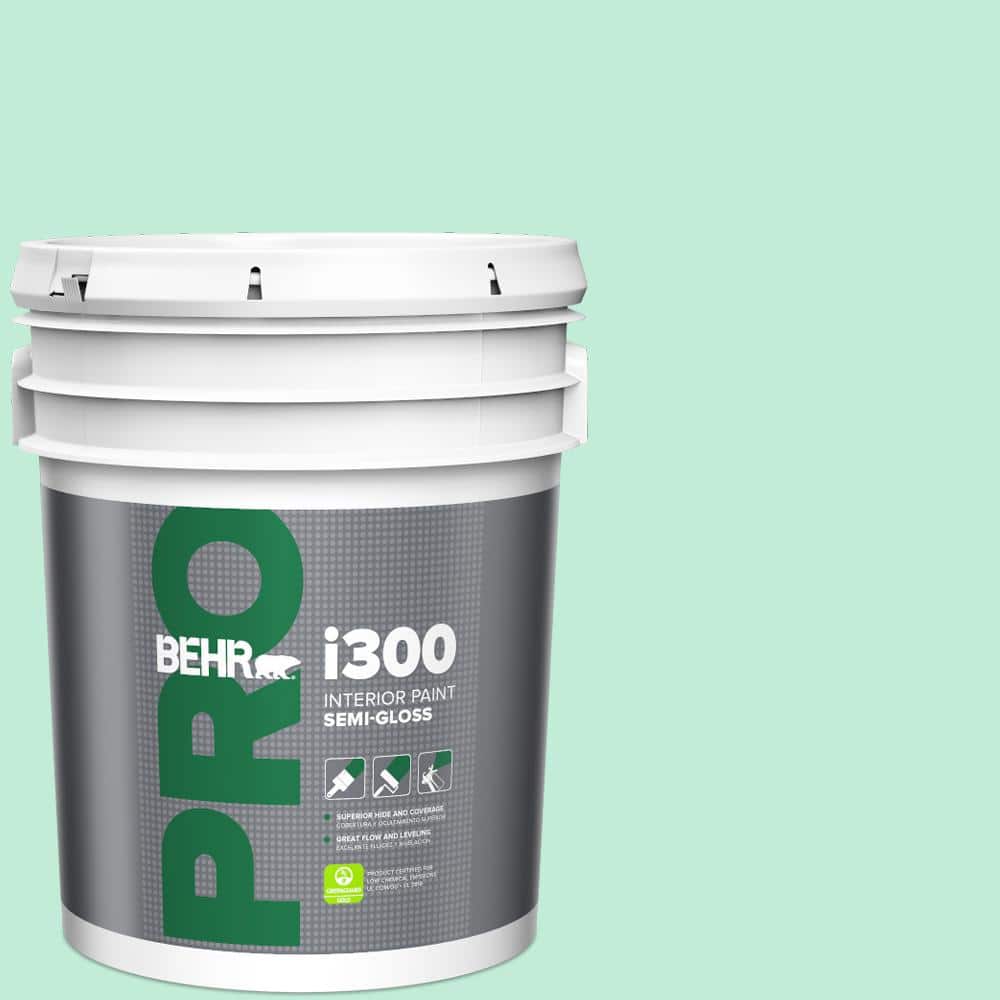BEHR PRO 5 gal. #470A-2 Seafoam Pearl Semi-Gloss Interior Paint