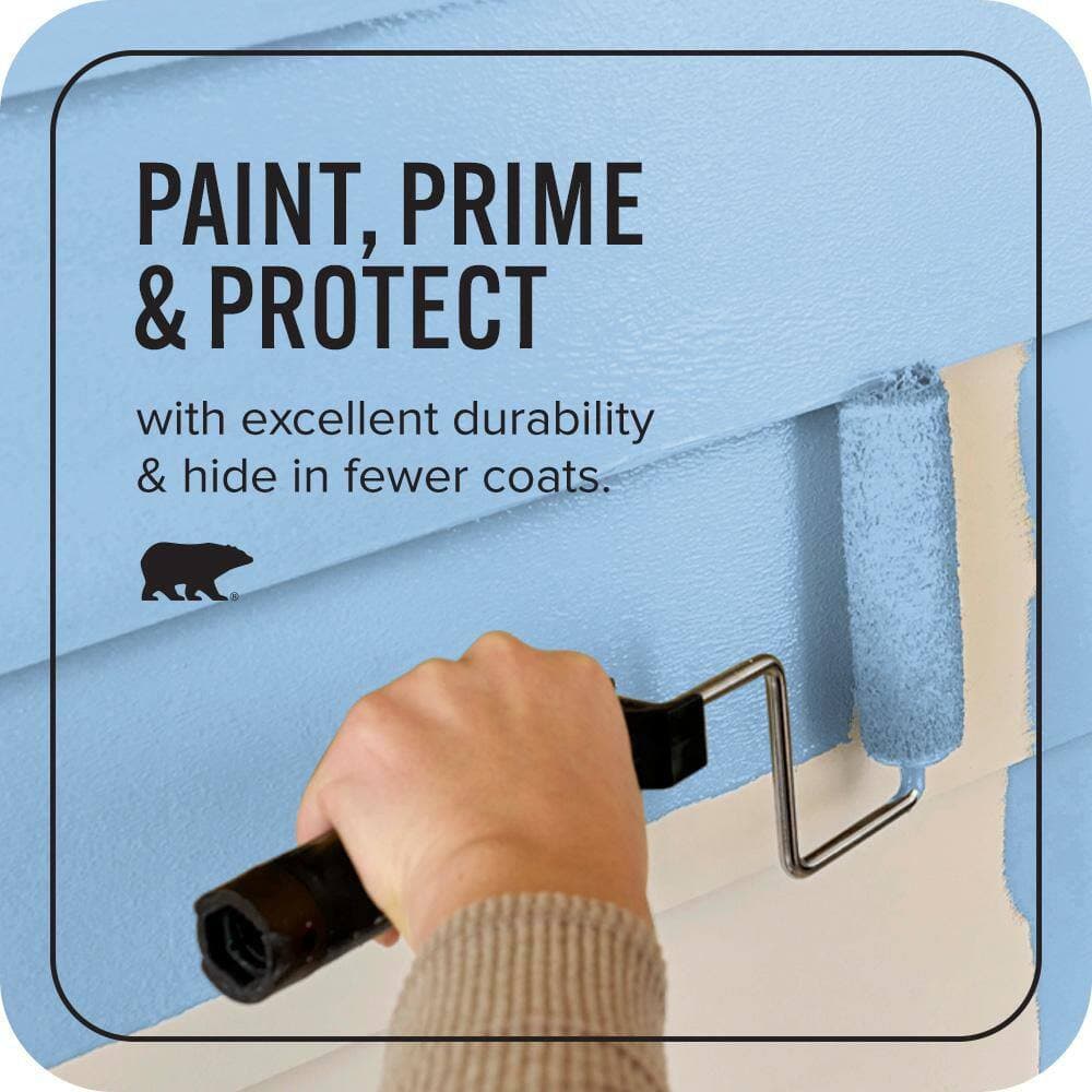 BEHR ULTRA 1 gal. #P520-3 Toile Blue Flat Exterior Paint & Primer (3)