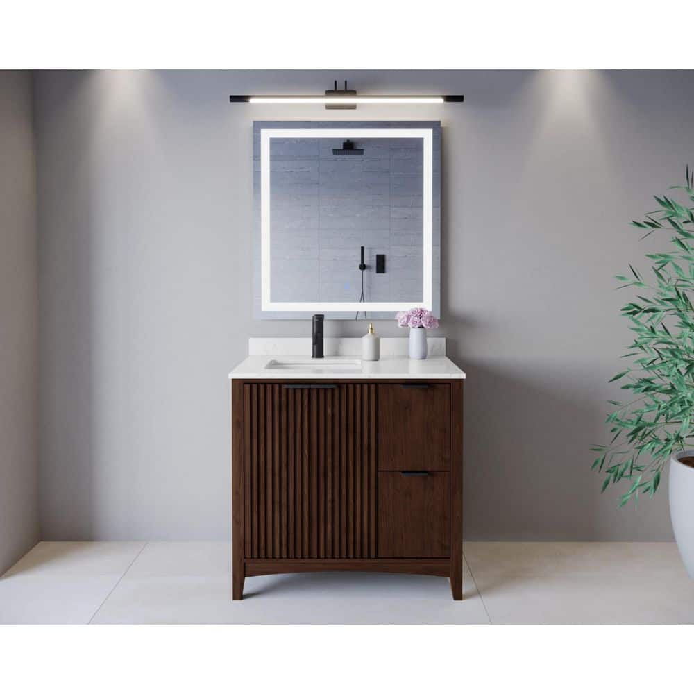Wyndham Collection 36 in. W 22 in. D Cultured Marble White Rectangular Single Sink Bathroom Vanity Top Carrara (4)