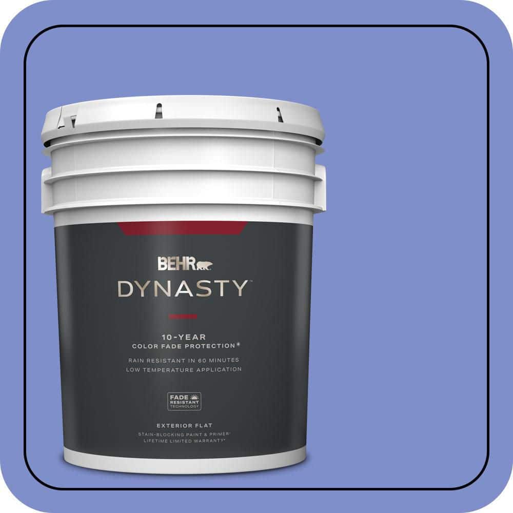 BEHR DYNASTY 5 gal. #P540-5 Pansy Garden Flat Exterior Stain-Blocking Paint & Primer