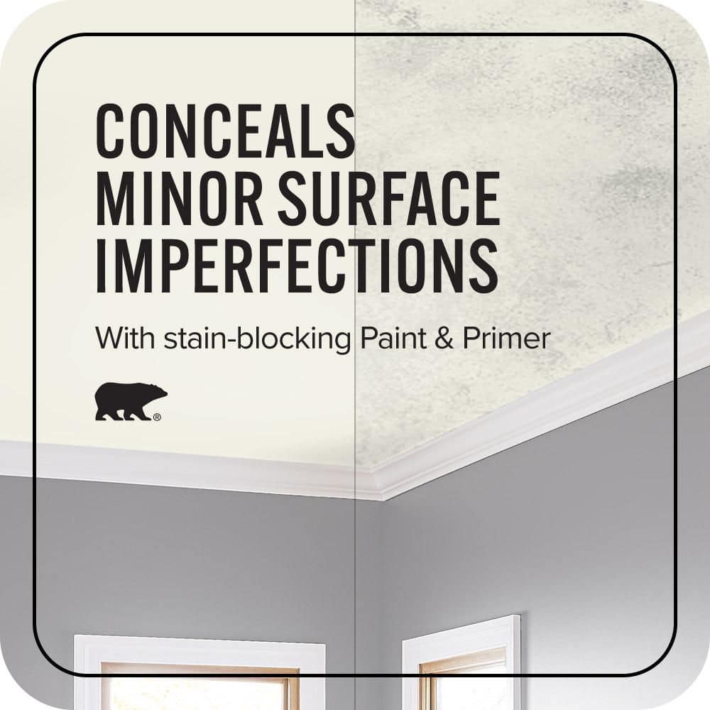 BEHR ULTRA 1 gal. #PPU10-13 Snowy Pine Ceiling Flat Interior Paint & Primer (4)