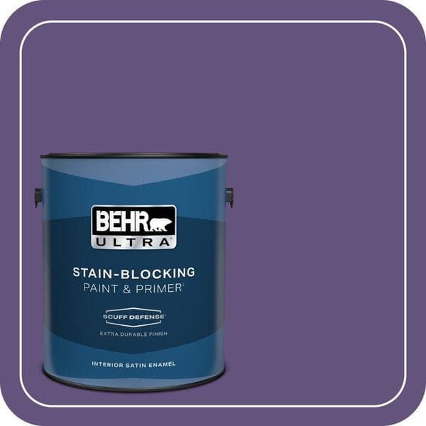 BEHR ULTRA 1 gal. #S-G-650 Berry Syrup Extra Durable Satin Enamel Interior Paint & Primer (2)