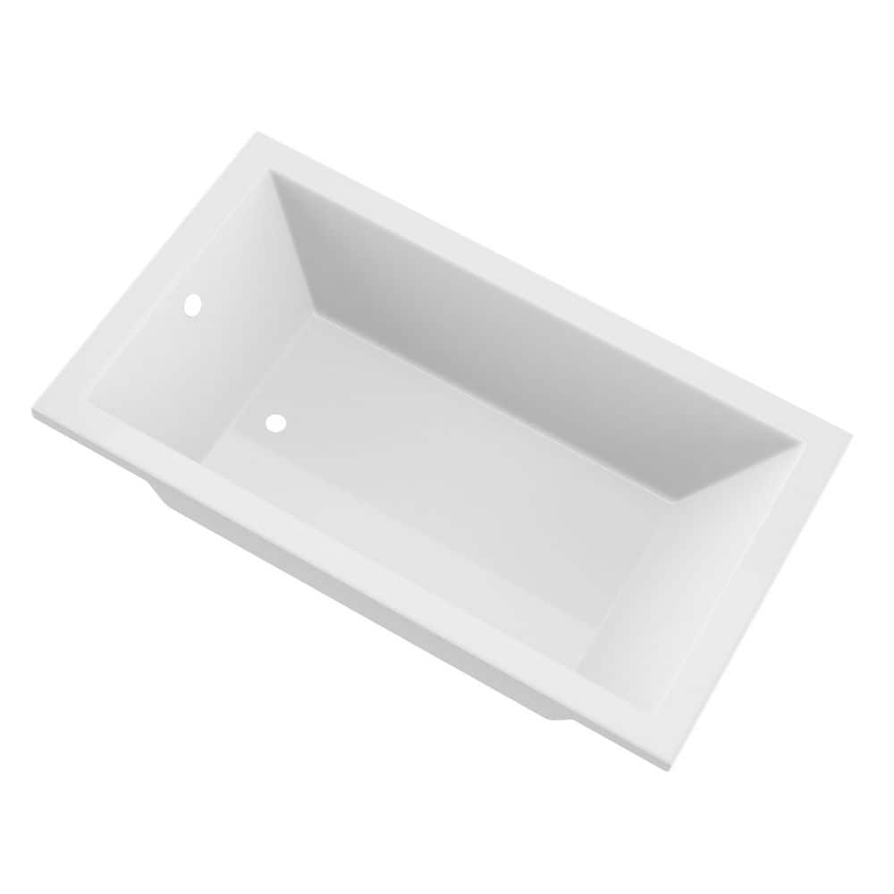 Universal Tubs DTHDX 60 in. x 32 in. Rectangular Soaking Bathtub with Reversible Drain in White (1)