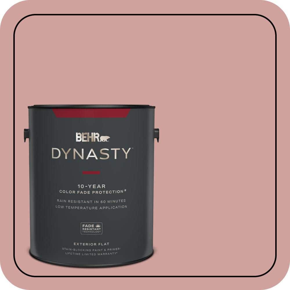 BEHR DYNASTY 1 gal. #S150-3 Rose Pottery Flat Exterior Stain-Blocking Paint & Primer