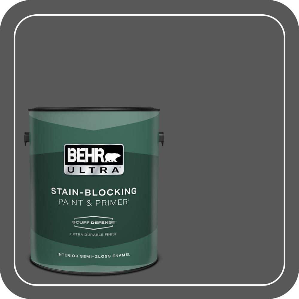 BEHR ULTRA 1 gal. #PPU24-22 Shadow Mountain Extra Durable Semi-Gloss Enamel Interior Paint & Primer