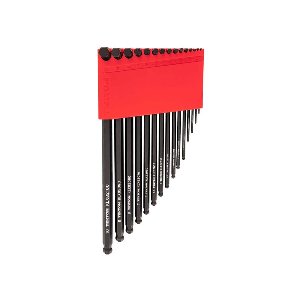 TEKTON Ball End Hex L- Key Set with Holder, 15-Piece (1.3-10 mm) (1)