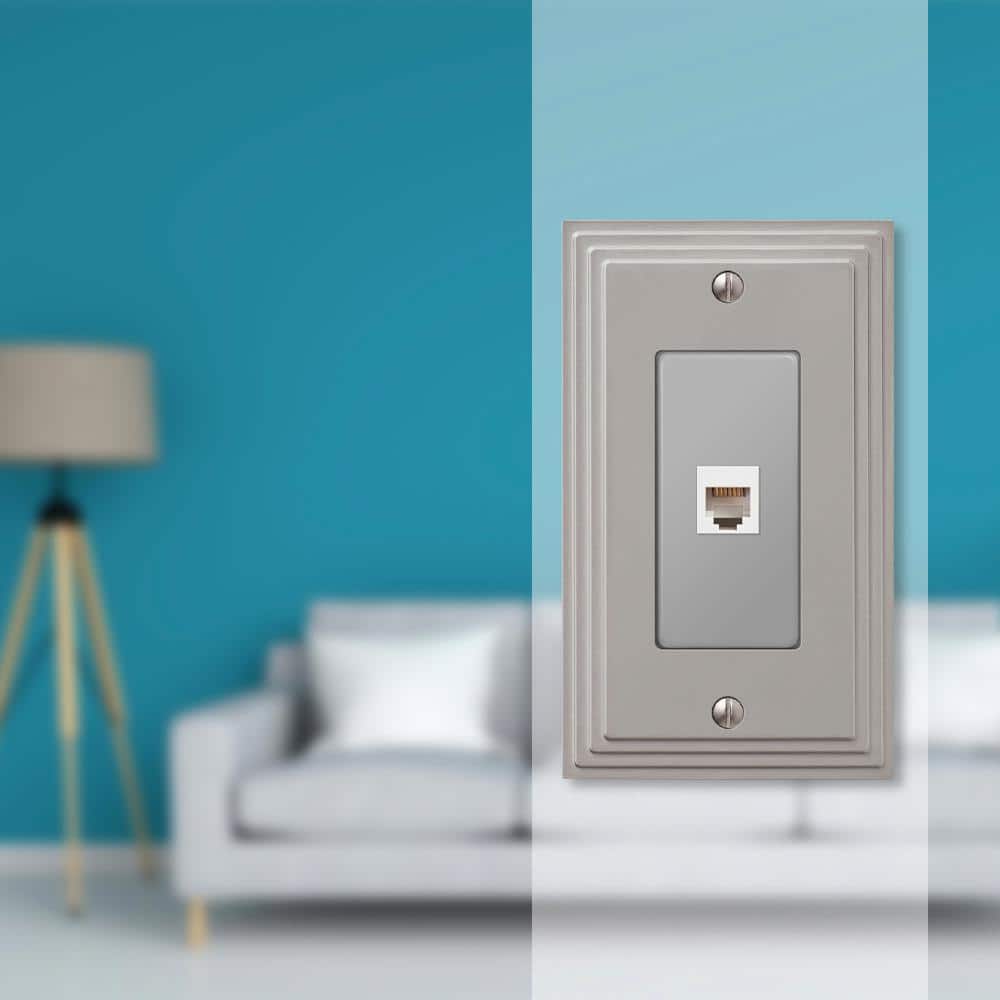 AMERELLE Tiered Gang Phone Metal Wall Plate (2)