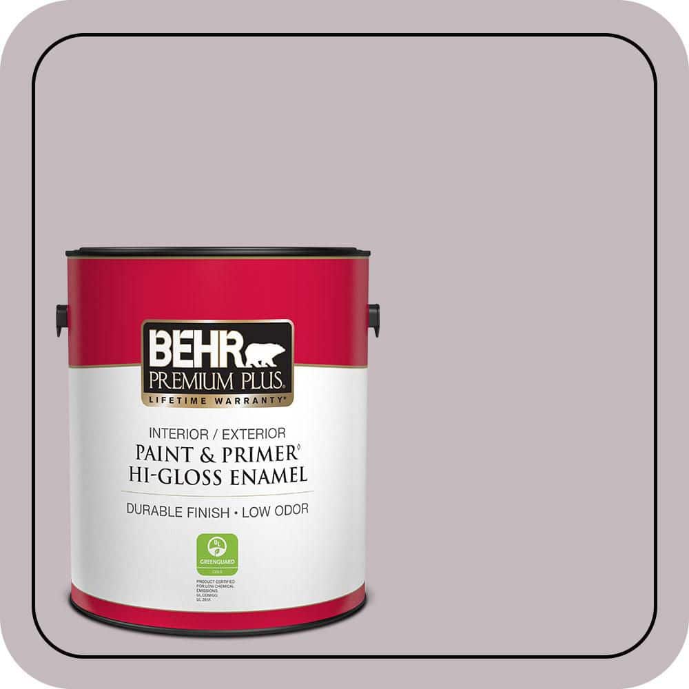 BEHR PREMIUM PLUS 1 gal. #N110-2 Mulberry Stain Hi-Gloss Enamel Interior/Exterior Paint & Primer