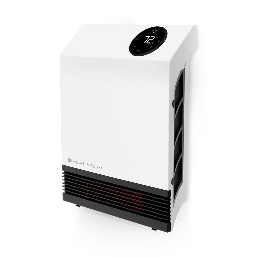 HEAT STORM Deluxe 1000W Electric Convection/Radiant Infrared Quartz Compact Wall Heater with Built-In Thermostat/Overheat Sensor