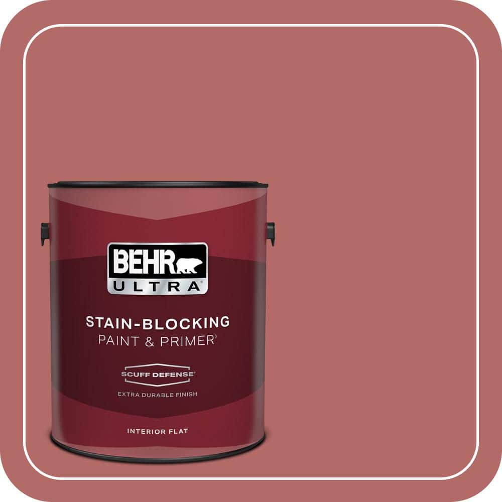 BEHR ULTRA 1 gal. #PMD-12 Desert Rose Extra Durable Flat Interior Paint & Primer