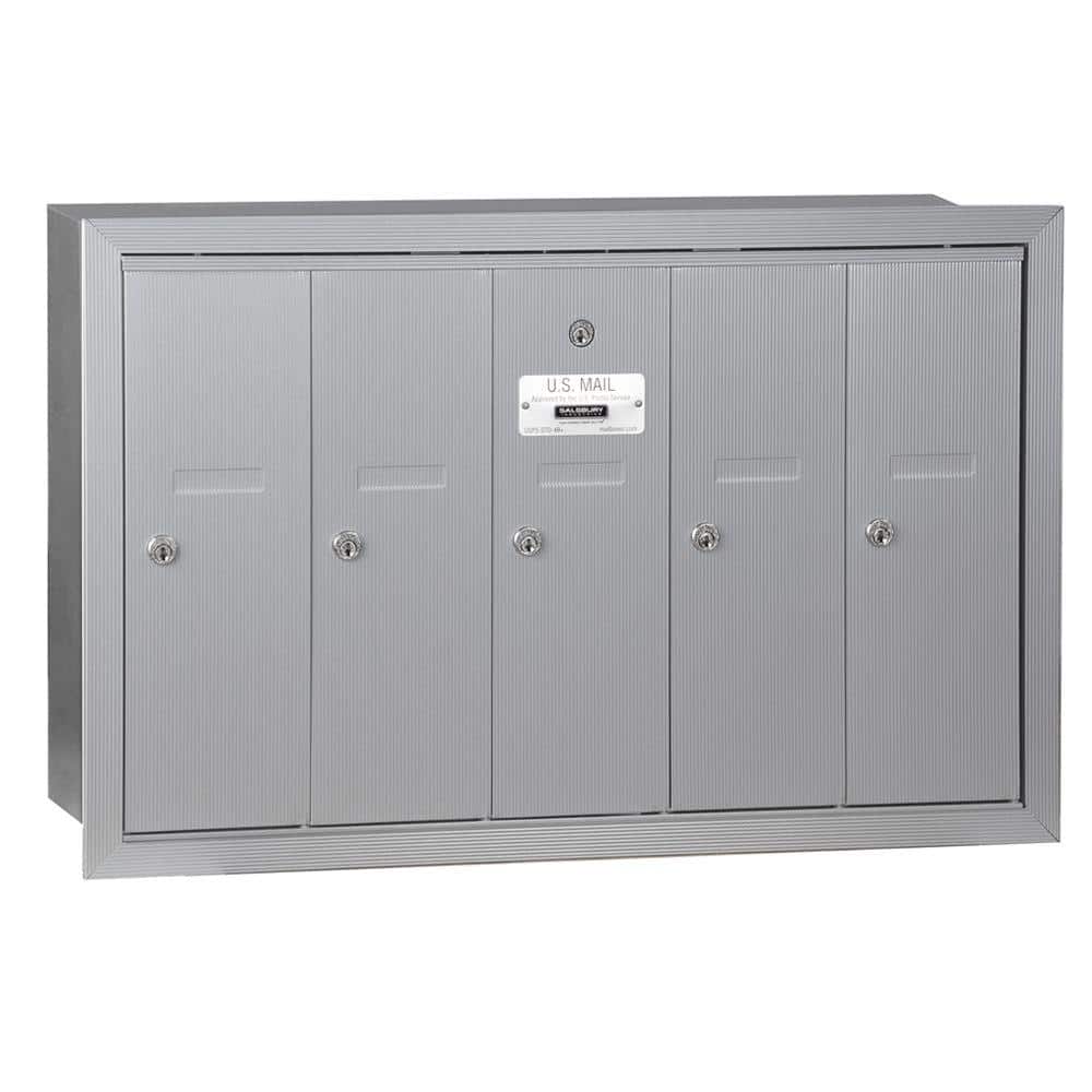 Salsbury Industries Recessed-Mounted USPS Access Vertical Mailbox with Doors